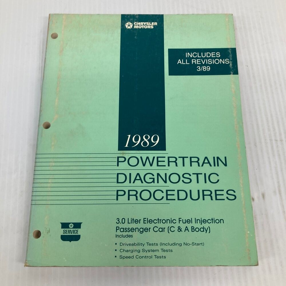Chrysler 3.0L EFI Diagnostic Procedures FoMoCo 1989